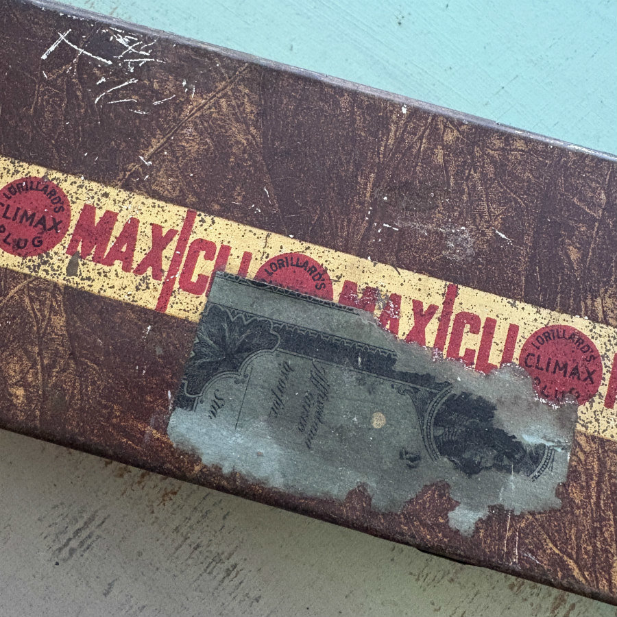 SOLD: Vintage Climax Thin Plug Display Tin