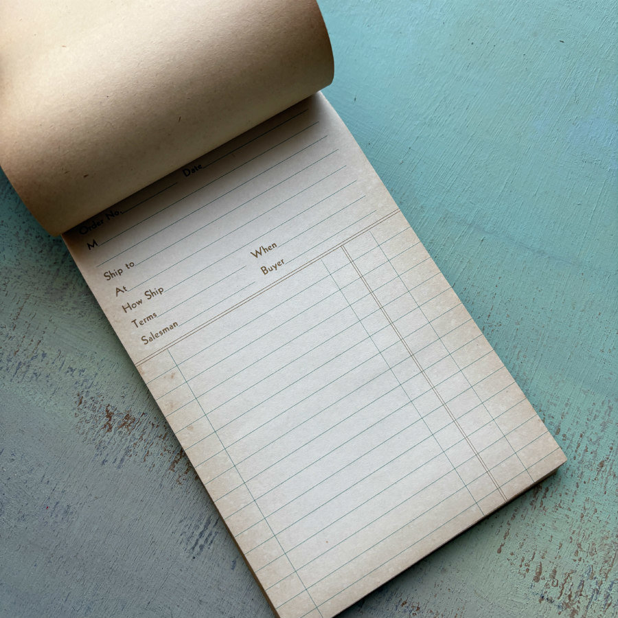 Vintage Triplicate Receipt Order Book