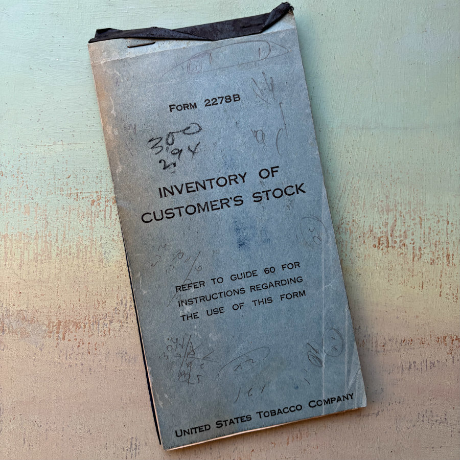 Vintage US Tobacco Company Inventory Book 1