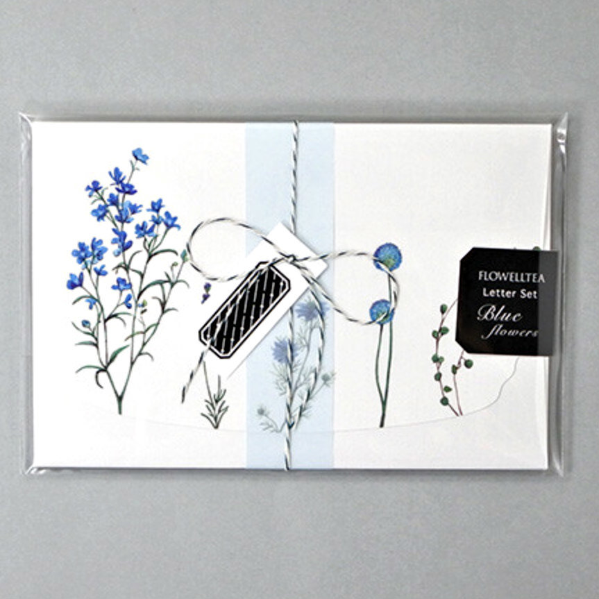 Letter Set: Blue Flowers