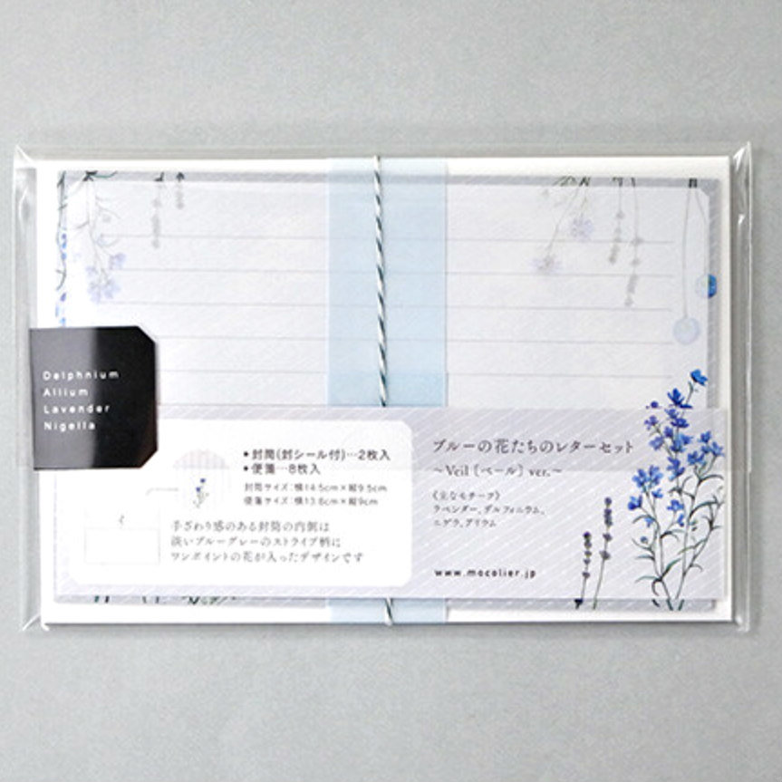 Letter Set: Blue Flowers