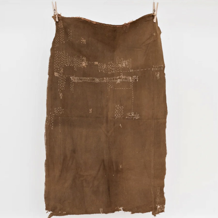 SOLD: Vintage Japanese Kakishibu Fabric Remnant