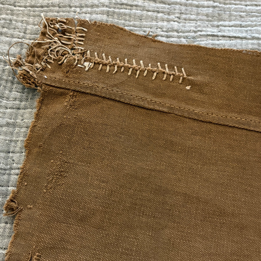 SOLD: Vintage Japanese Kakishibu Fabric Remnant