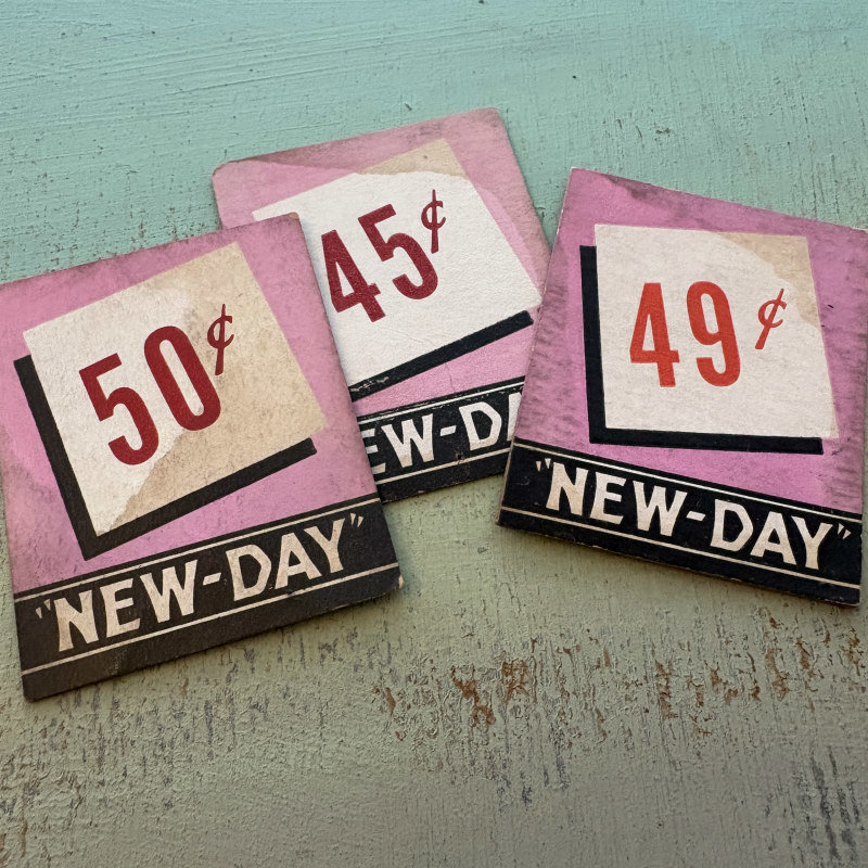 Antique Grocery Price Card Set