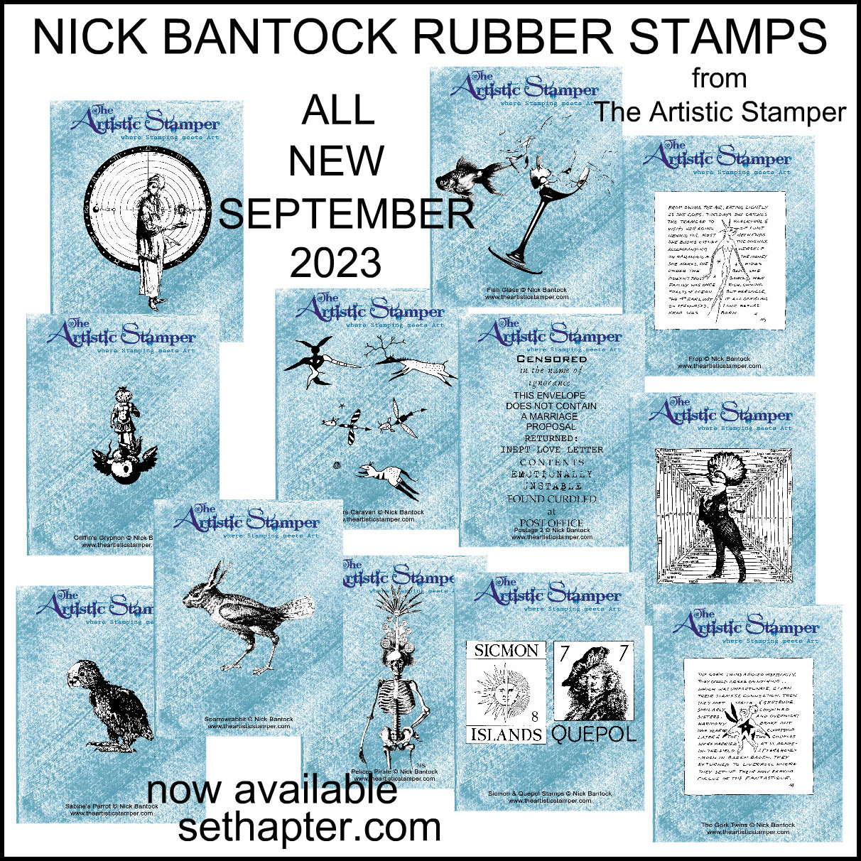Nick Bantock Cling Rubber Stamp Set: Complete Collection 2