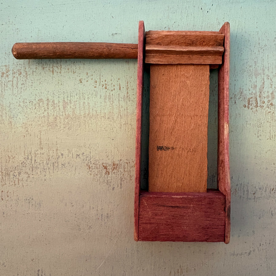 SOLD: Vintage Handmade Wooden Noisemaker