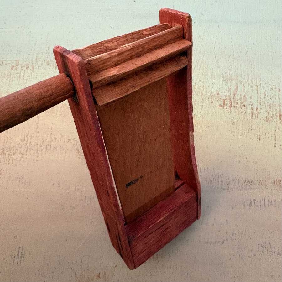 SOLD: Vintage Handmade Wooden Noisemaker