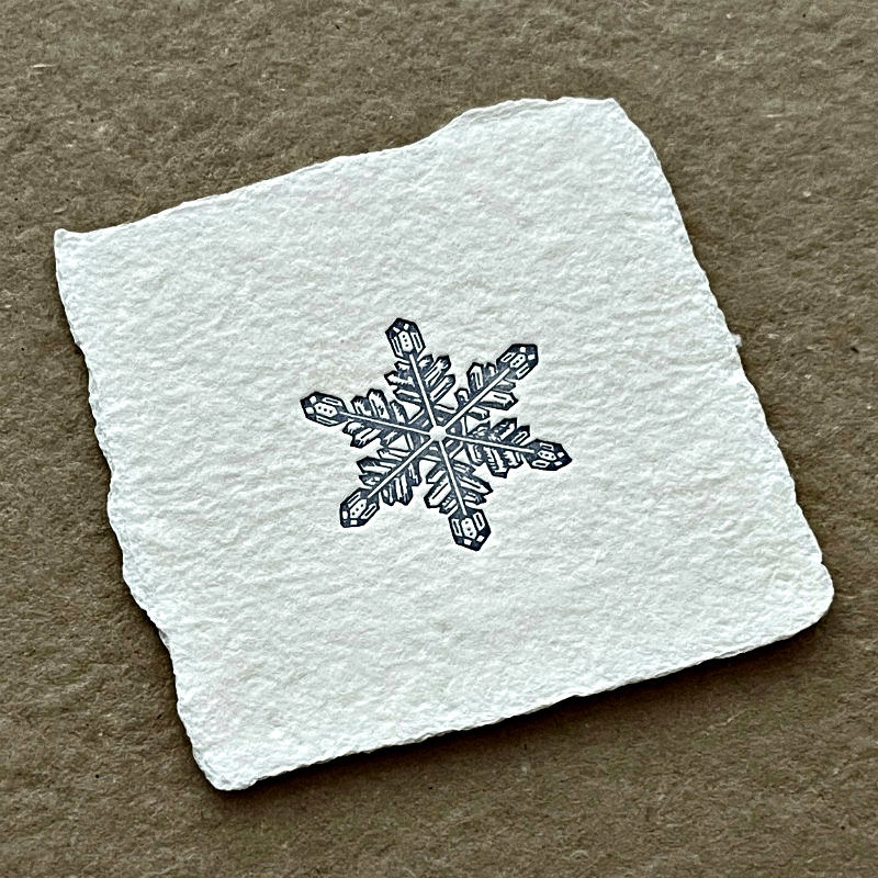 Handmade Paper Letterpress Mini: Snowflake