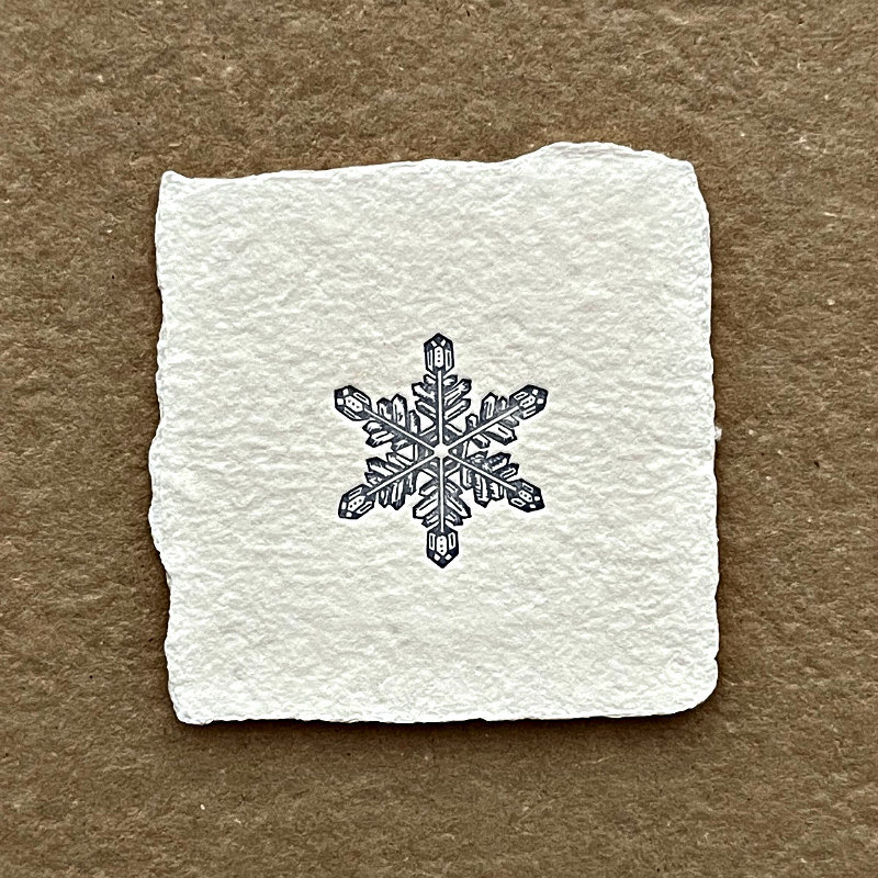 Handmade Paper Letterpress Mini: Snowflake