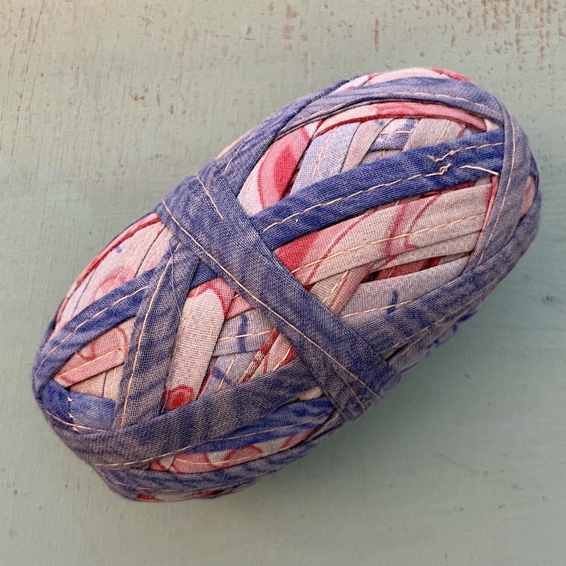 Stitched & Wrapped Upcycled Sari Cotton Remnant Strip
