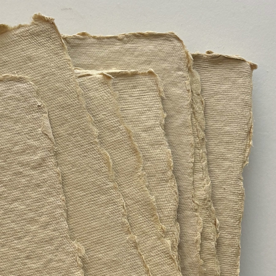Handmade Cotton Paper Set of 10: Soft Ochre
