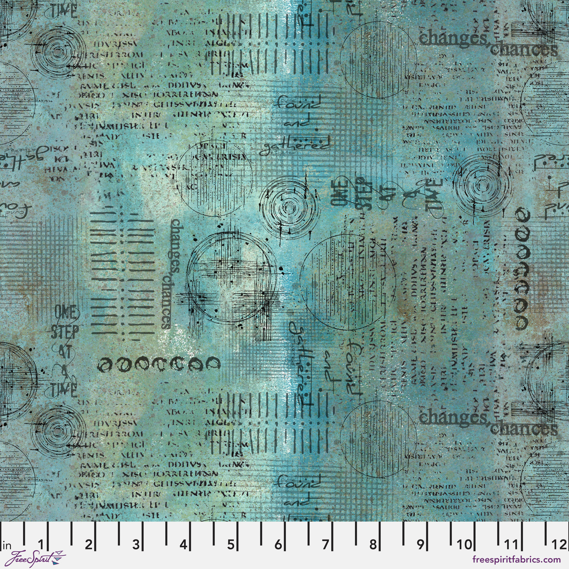 FreeSpirit On Your Mark Fabric 1/2 Yard Cut: Assemblage