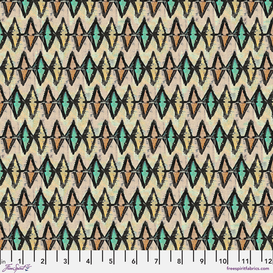FreeSpirit On Your Mark Fabric 1 Yard Cut: Diamonds