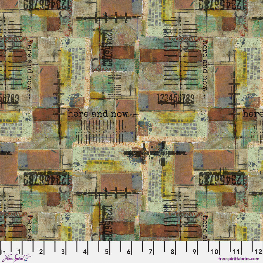 FreeSpirit On Your Mark Fabric 1/2 Yard Cut: Here and Now