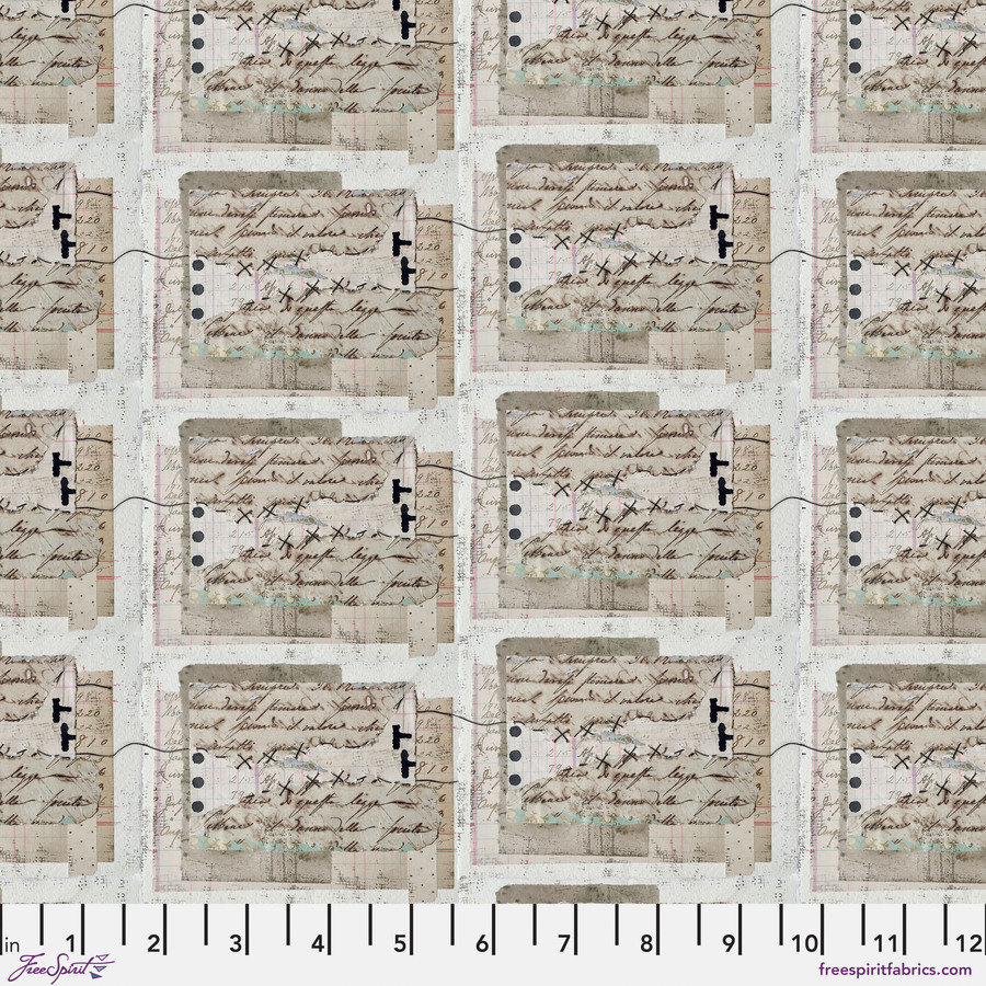 FreeSpirit On Your Mark Fabric 1/2 Yard Cut: Script