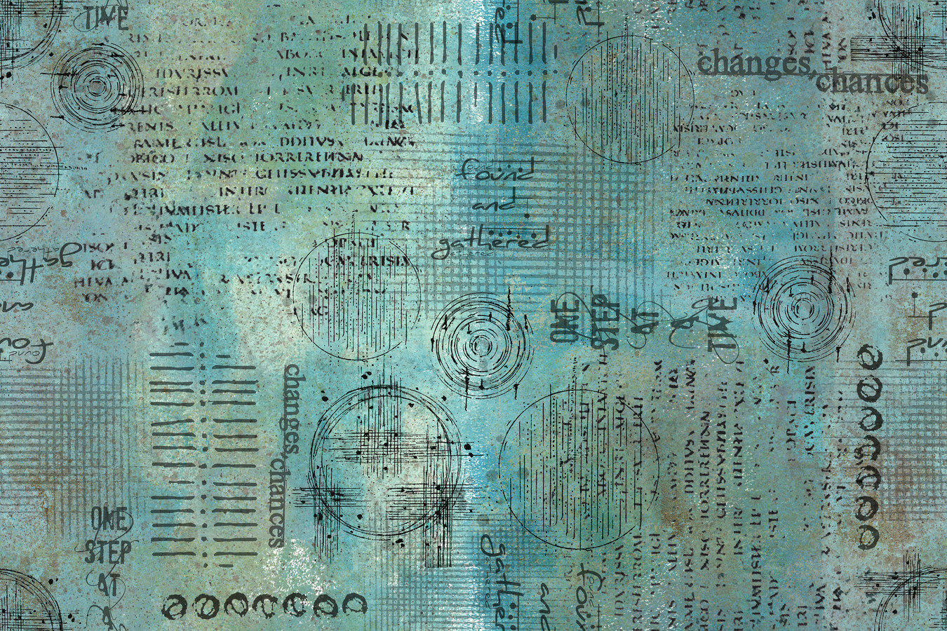 FreeSpirit On Your Mark Fabric 1/2 Yard Cut: Assemblage