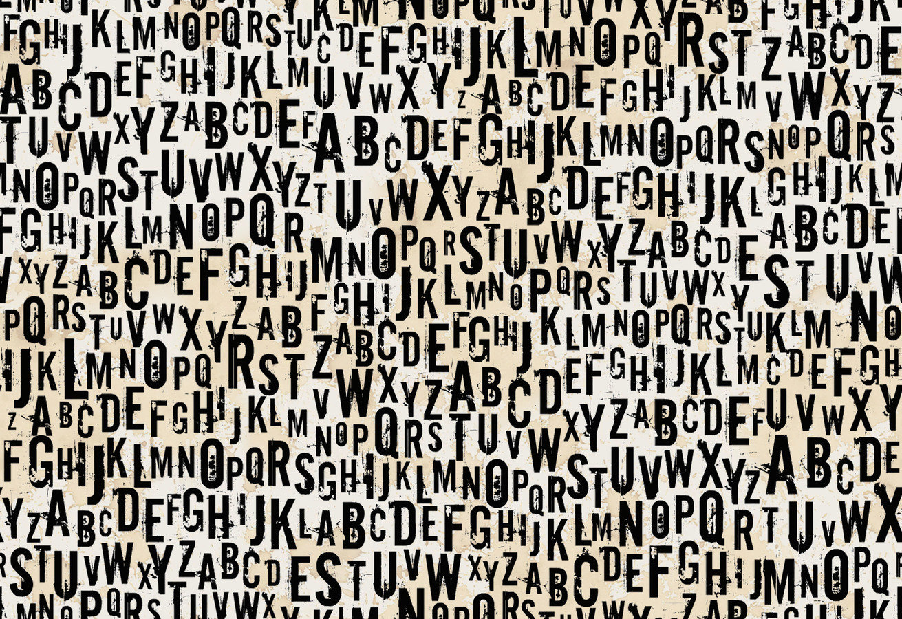 FreeSpirit On Your Mark Fabric 1 Yard Cut: Chain Letter