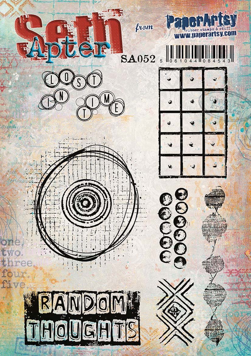 PaperArtsy 52 Cling Rubber Stamp Set