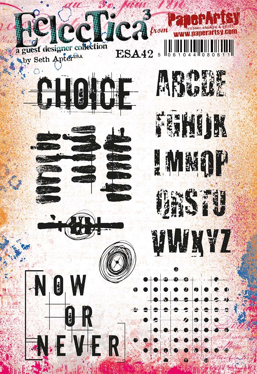 PaperArtsy 42 Cling Rubber Stamp Set