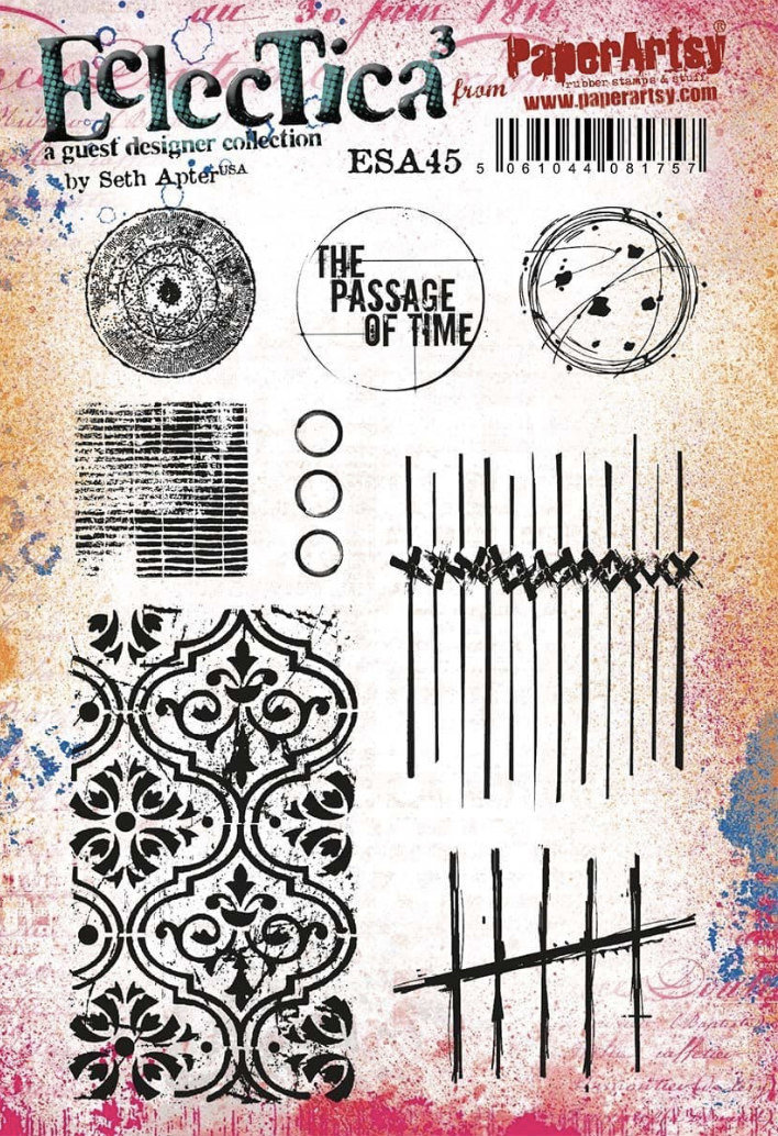 PaperArtsy 45 Cling Rubber Stamp Set