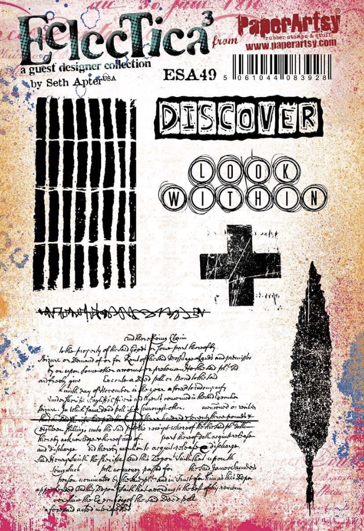 Seth Apter PaperArtsy 49 Cling Rubber Stamp Set
