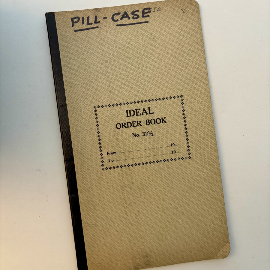 SOLD: Fascinating Vintage Ledger: Pill Case
