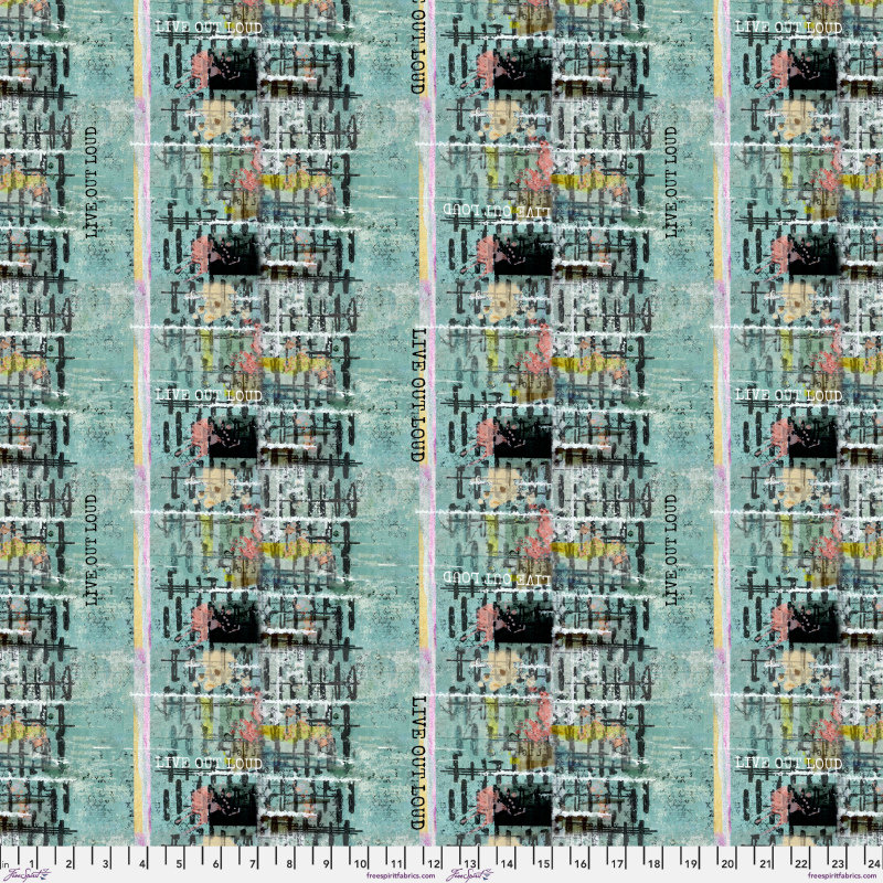 FreeSpirit Live Out Loud Fabric 1/2 Yard Cut: Out Loud
