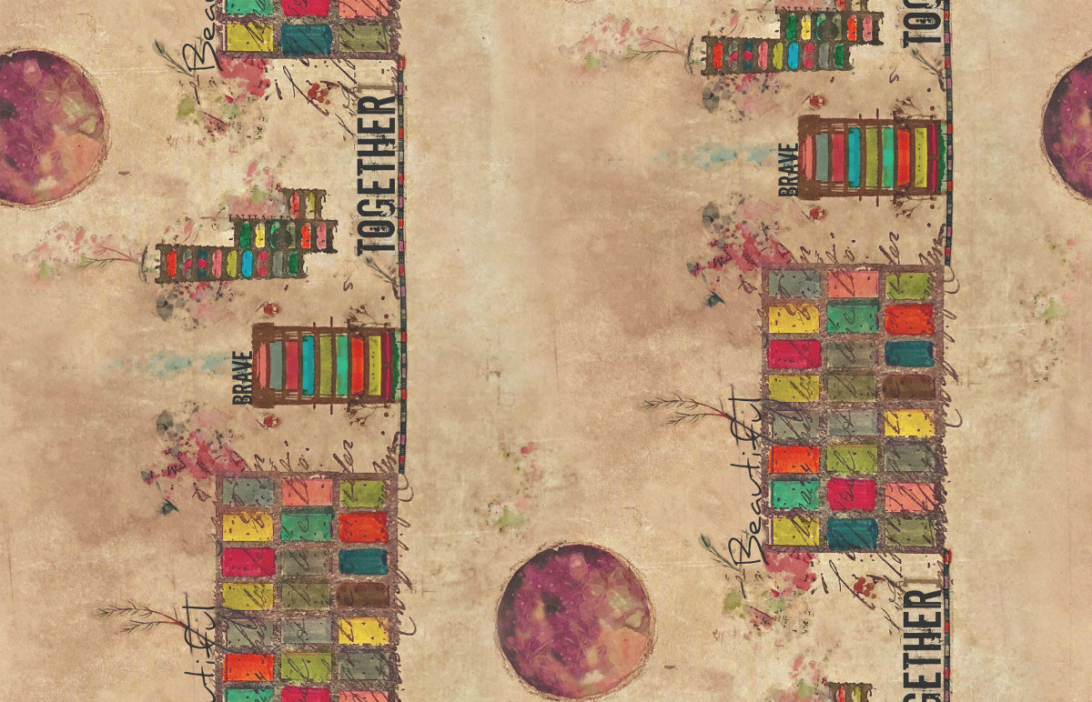 FreeSpirit Live Out Loud Fabric 1/2 Yard Cut: Brave and Beautiful