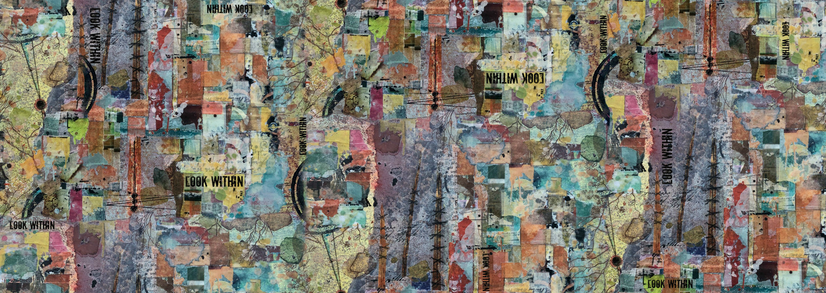 FreeSpirit Live Out Loud Fabric 1/2 Yard Cut: Look Within