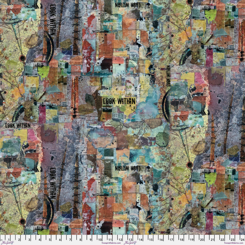 FreeSpirit Live Out Loud Fabric 1/2 Yard Cut: Look Within