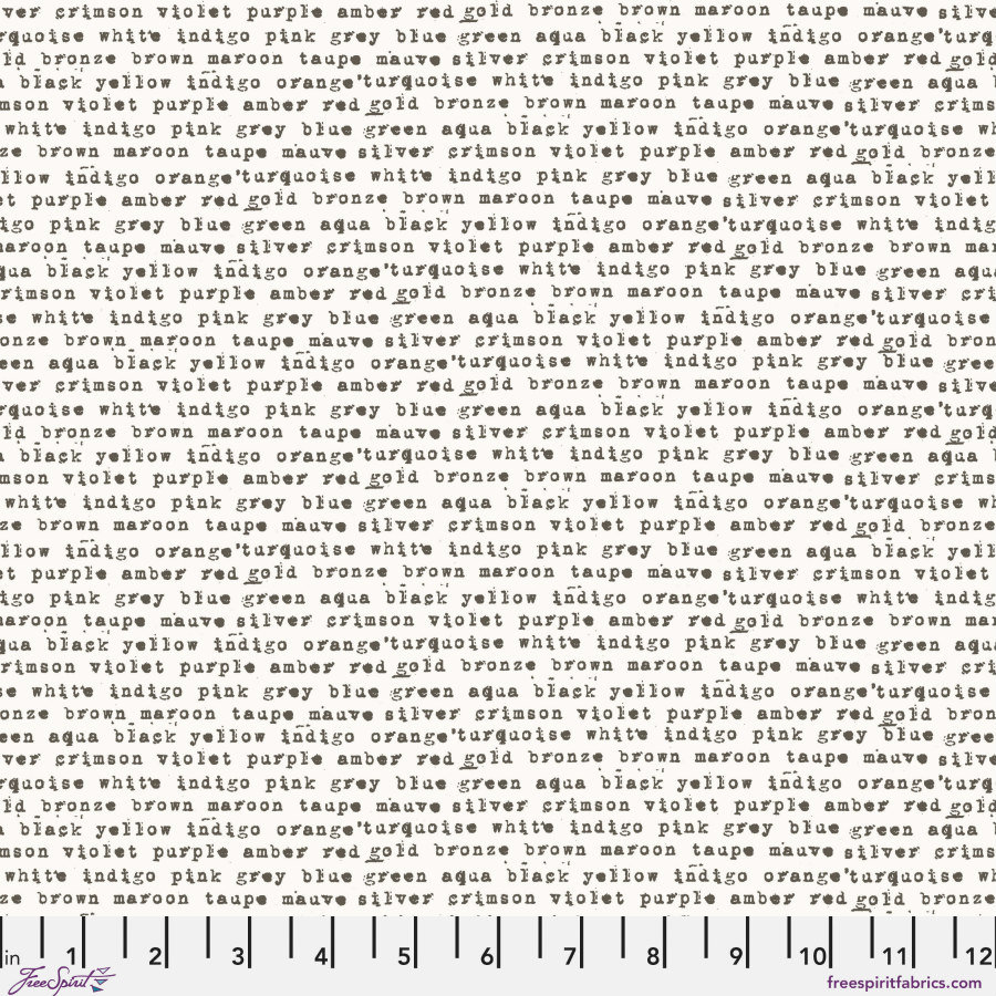 Seth Apter FreeSpirit Stamped Fabric 1/2 Yard Cut: Monochrome