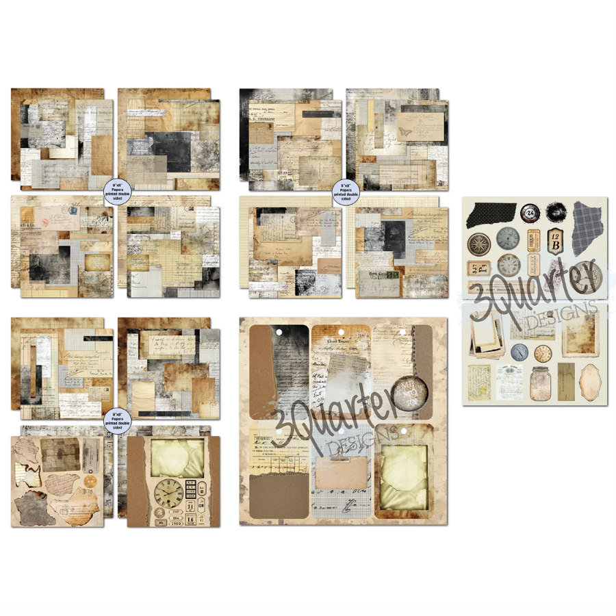 3Quarter Designs Paper + Die Cut + Tag Set 