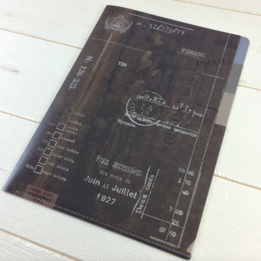 Clear 3-Pocket Folder: Vintage Dark