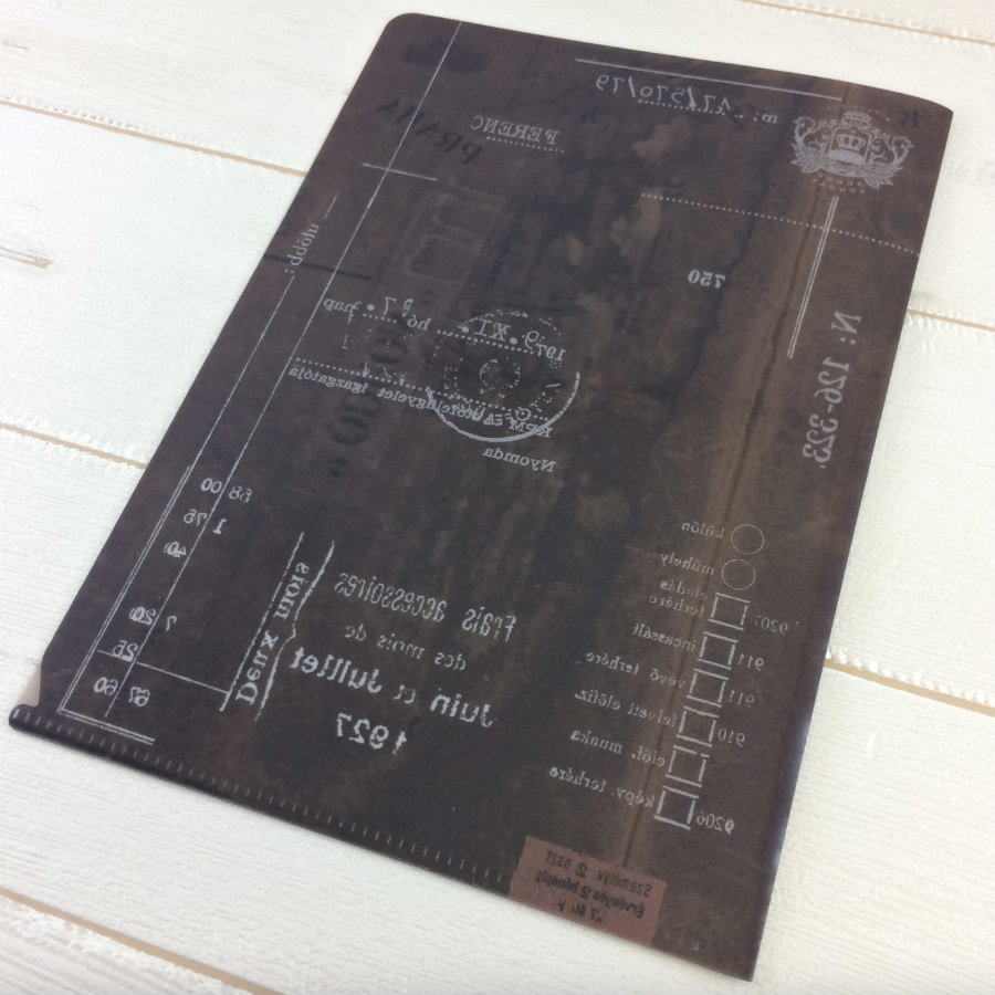 Clear 3-Pocket Folder: Vintage Dark