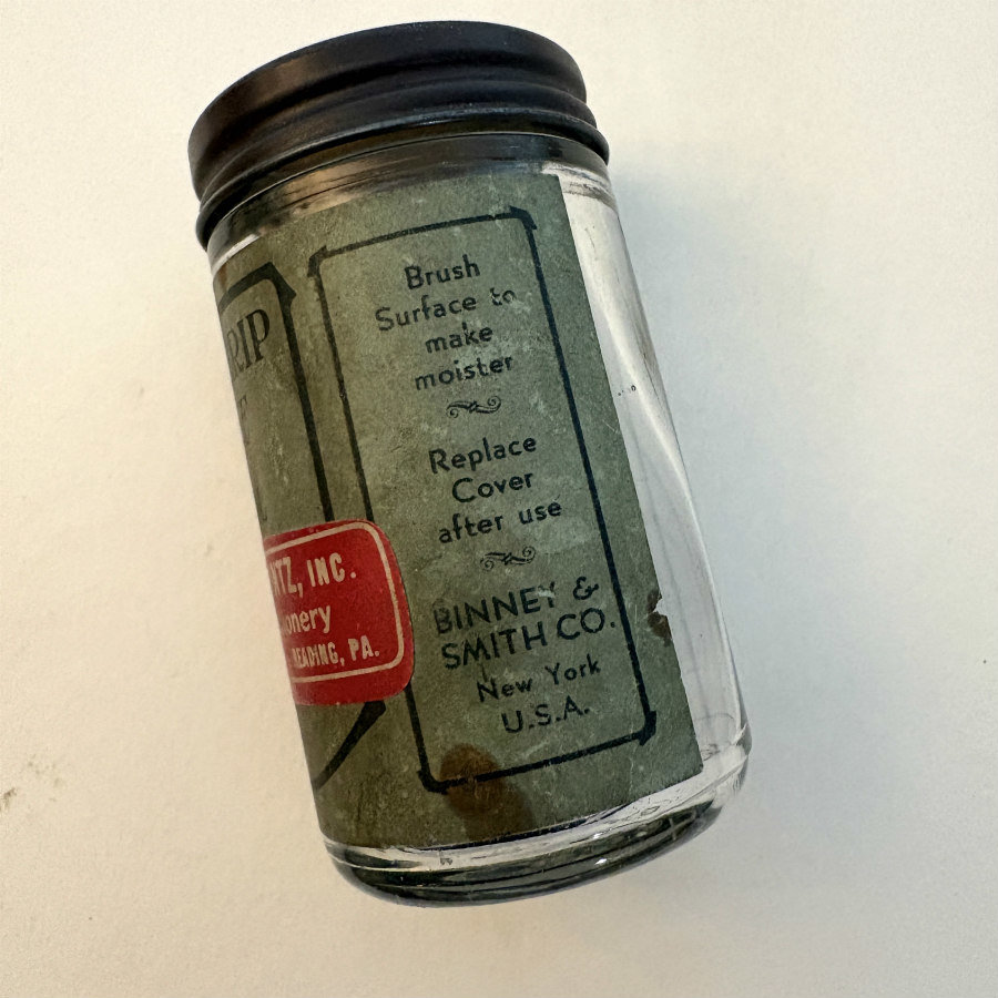 SOLD: Vintage Firma-Grip Paste Glass Jar