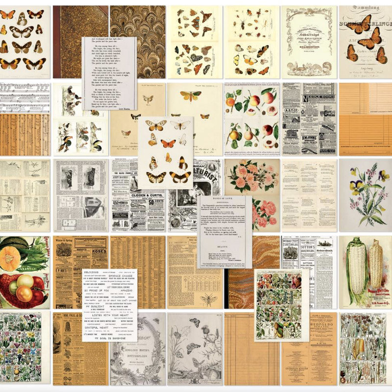 49 and Market Collage Sheet Pack: Peach