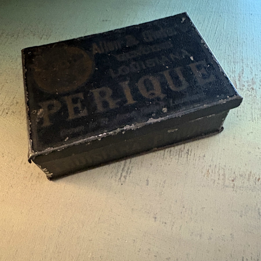 SOLD: Antique Perique Tobacco Tin: 1890s