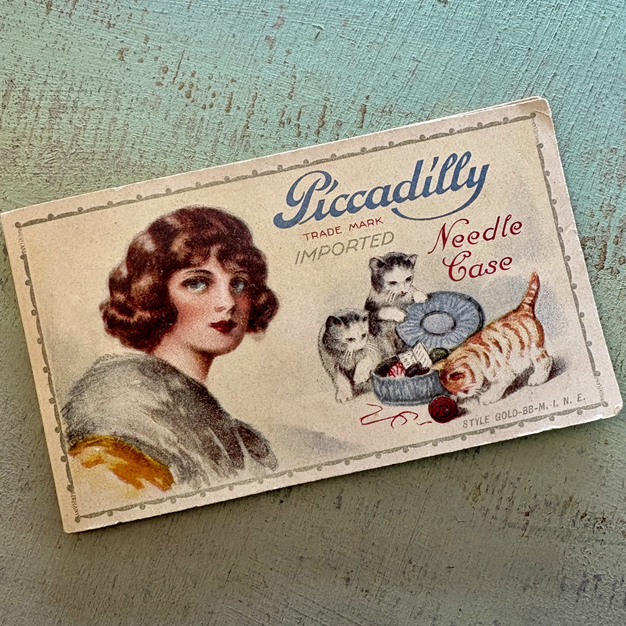 SOLD: 1930s (?) Paper Sewing Needle Book: Piccadilly 