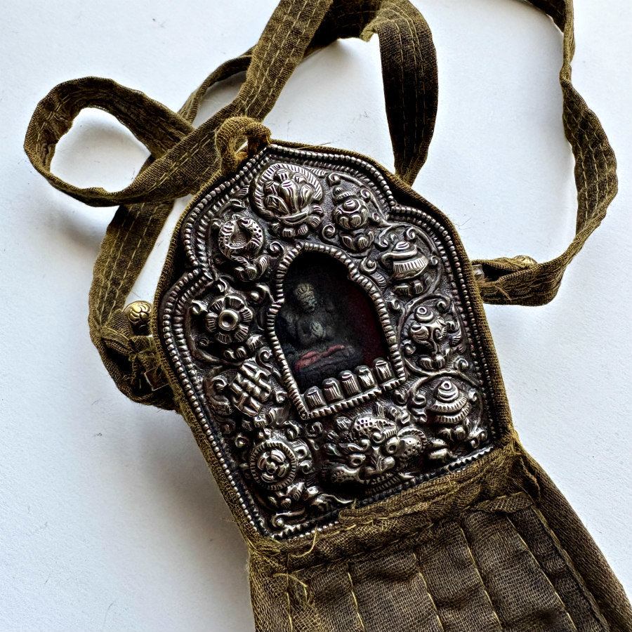 Tibetan Prayer Box Necklace: Temple Arch