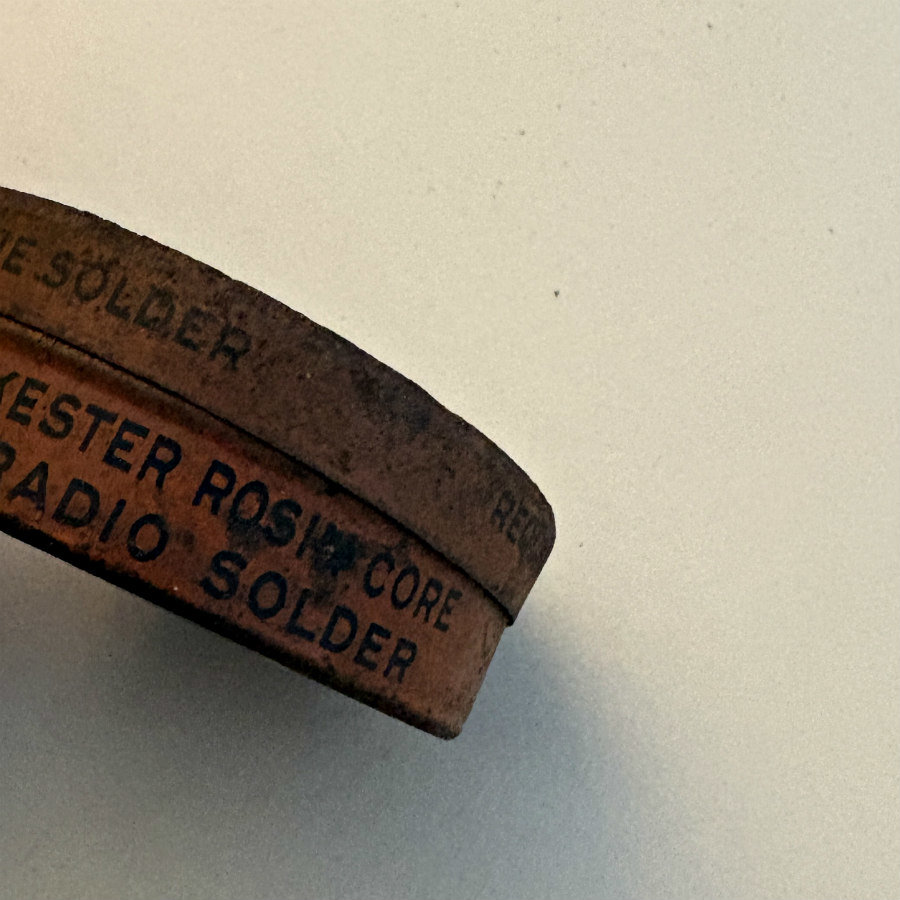 SOLD: Vintage Round Radio Solder Tin