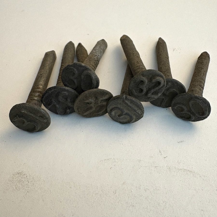 Antique Railroad Date Spikes: Set of 5