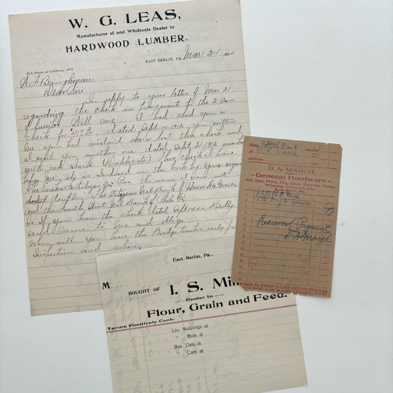 Original Ephemera: 1900s-1930s American Paper Set of 3