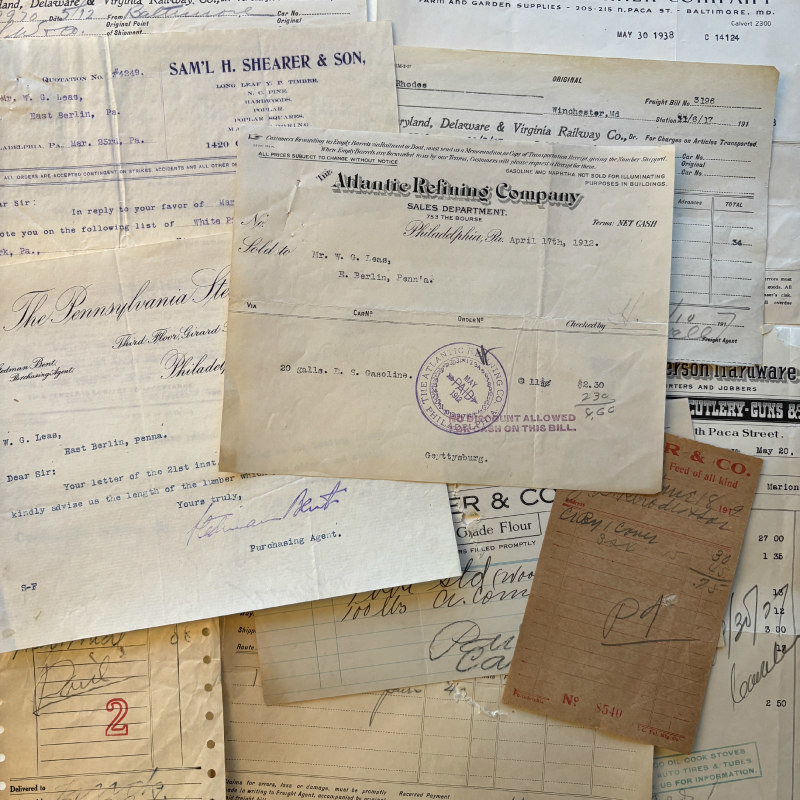 Original Ephemera: 1900s-1930s American Paper Set of 3