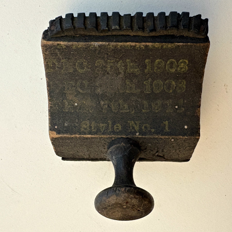 SOLD: Antique 1908 Wood Grain Tool 