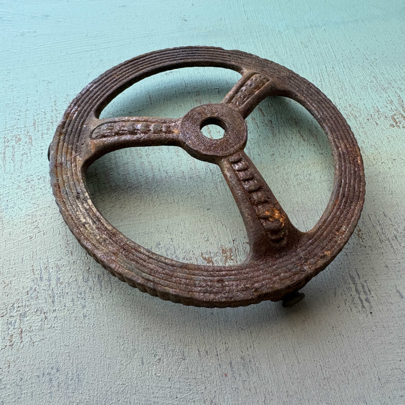 SOLD: Rusty Mini Steering Wheel