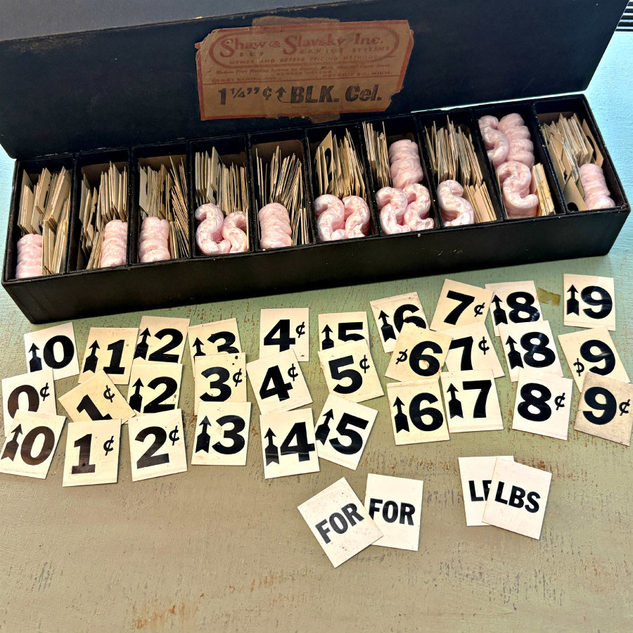 SOLD: Vintage Shaw & Slavsky Grocery Pricing Kit: 1960s