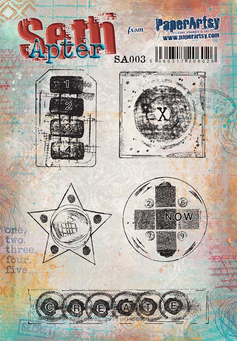 PaperArtsy 03 Cling Rubber Stamp Set
