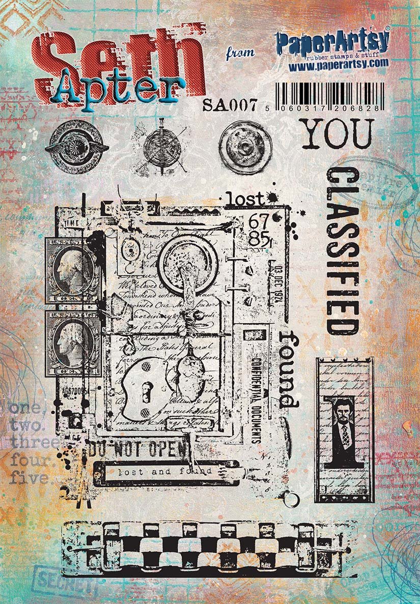 PaperArtsy 07 Cling Rubber Stamp Set