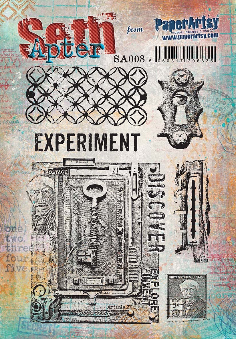 PaperArtsy 08 Cling Rubber Stamp Set