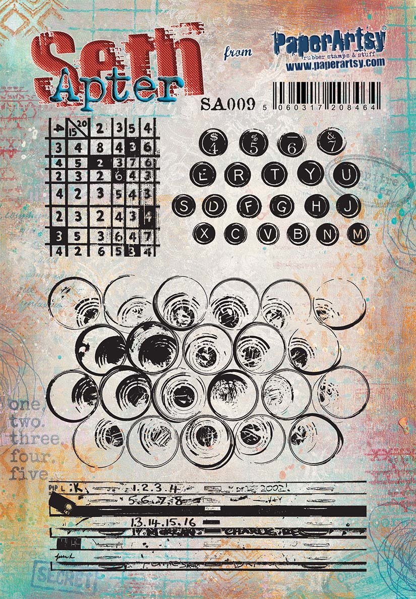PaperArtsy 09 Cling Rubber Stamp Set